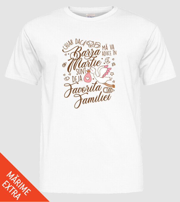 Favorita familiei MARTIE model alb pe tricou