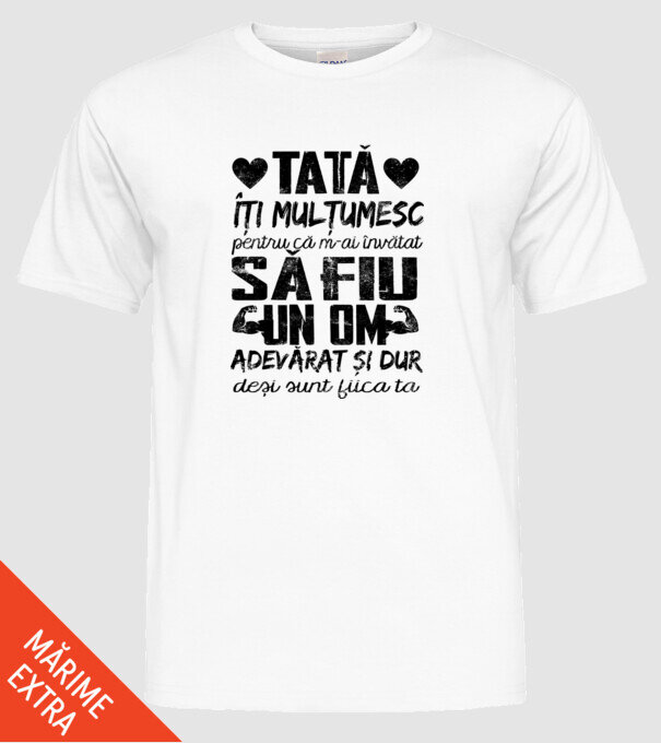 fiică crescută ca fiu Alb model alb pe tricou