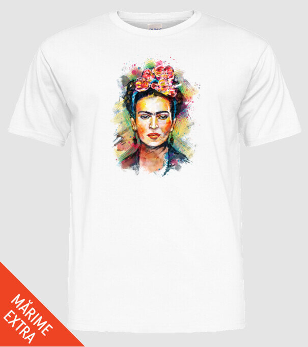 Frida Kahlo model alb pe tricou