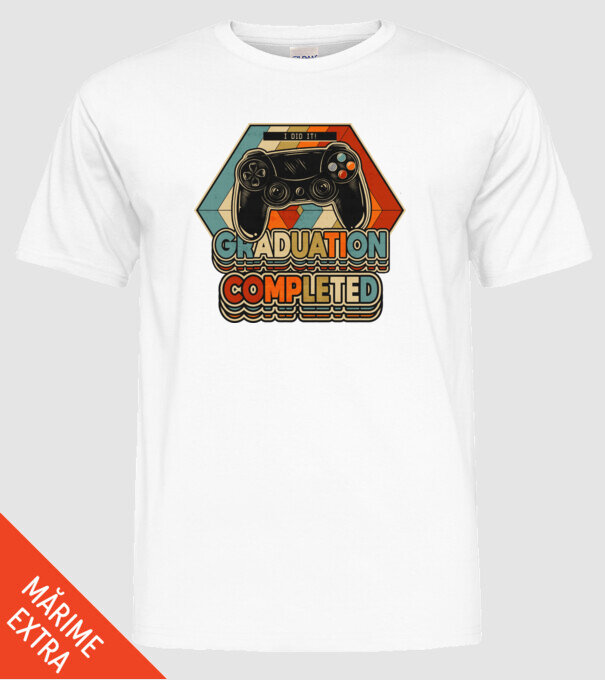 Graduation Completed model alb pe tricou