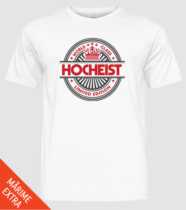 hocheist model alb pe tricou