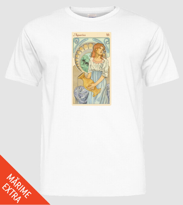 Horoscop Tarot VARSATOR model alb pe tricou