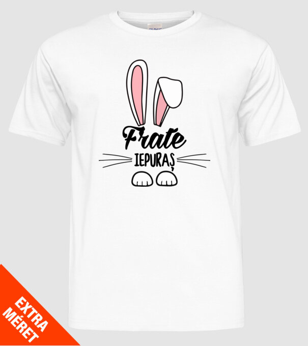 iepuraș frate model alb pe tricou