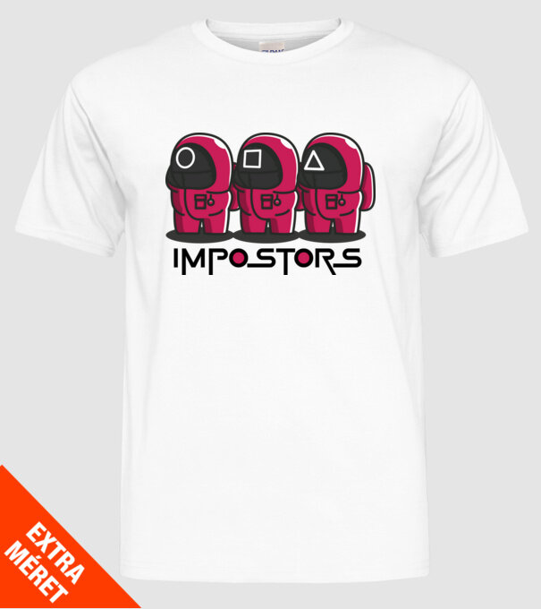 impostors squid game model alb pe tricou