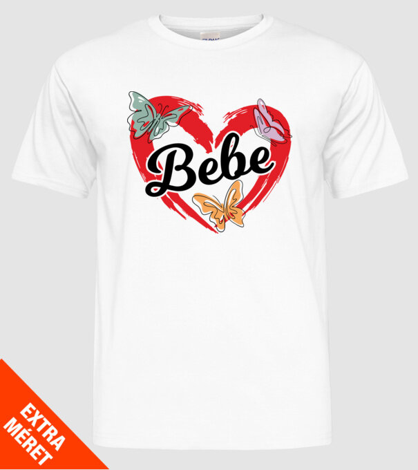Bebe model alb pe tricou