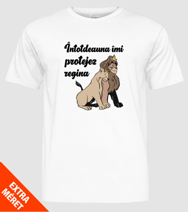 Întotdeauna îmi protejez regina model alb pe tricou