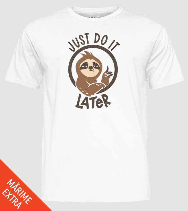 Just do it model alb pe tricou