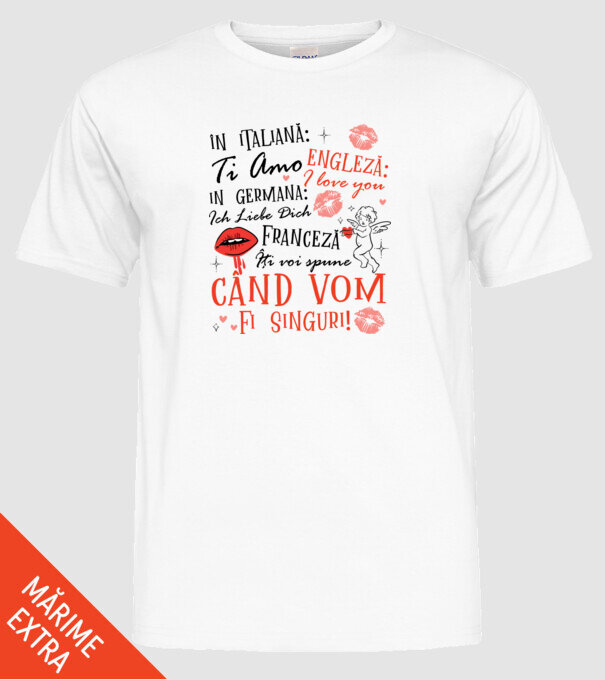 Lecție de limbă model alb pe tricou