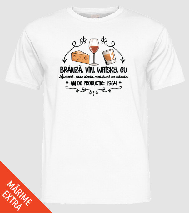 Lucruri, care devin mai buni cu vârsta 1964 60 de ani model alb pe tricou