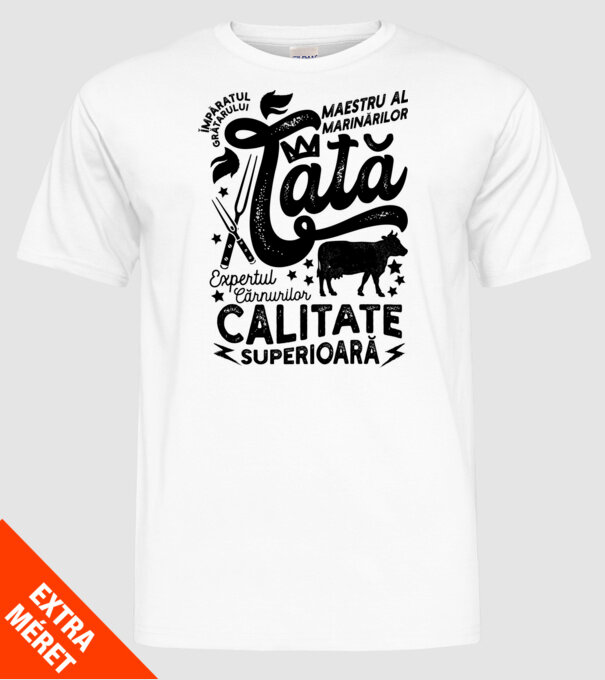 Împăratul grătarului, maestru al marinărilor, expertul cărnurilor - tată - Calitate superioară model alb pe tricou