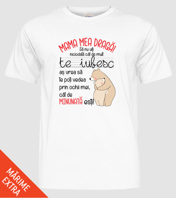 Mama Cât de minunat ești model alb pe tricou
