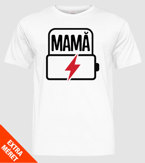 Mamă la încărcat model alb pe tricou