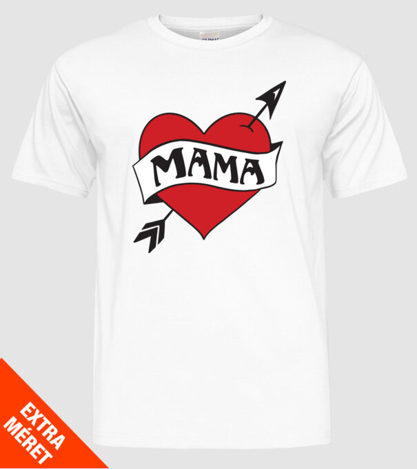 mama model alb pe tricou