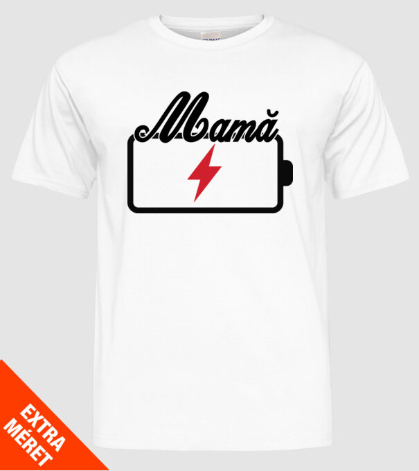 Mamă la încărcat model alb pe tricou