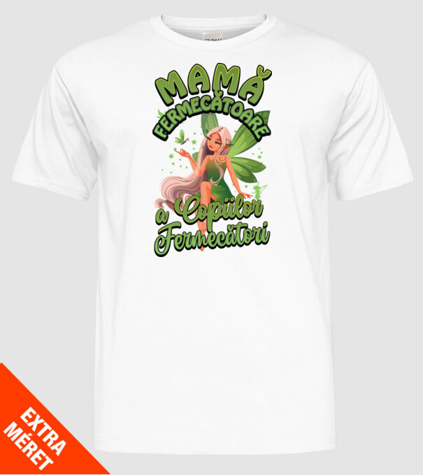 Mamă fermecătoare a copiilor fermecătorit model alb pe tricou