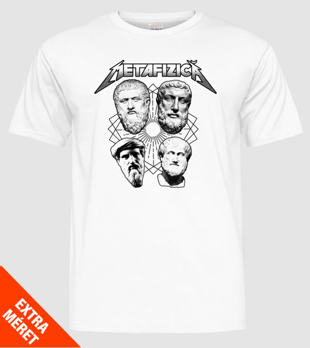 metafizică model alb pe tricou