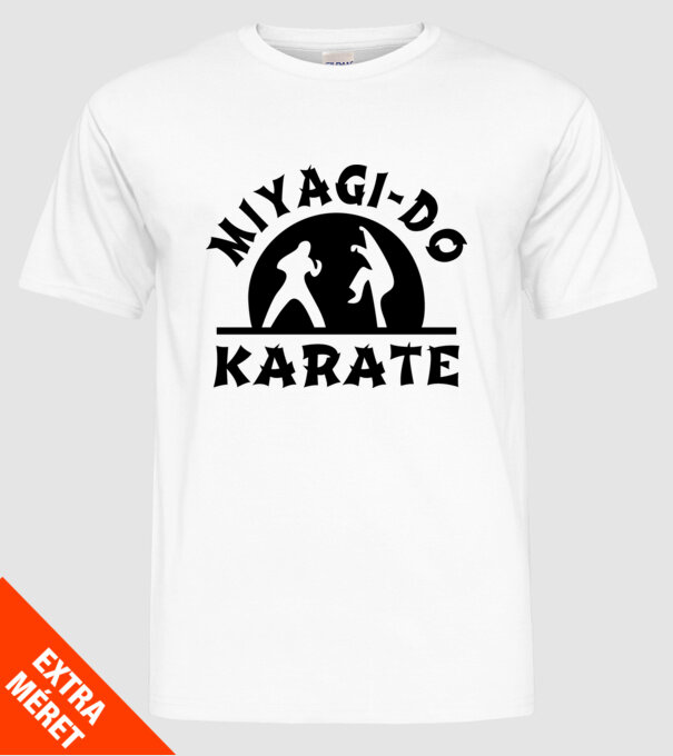 Miyagi-do karate black model alb pe tricou