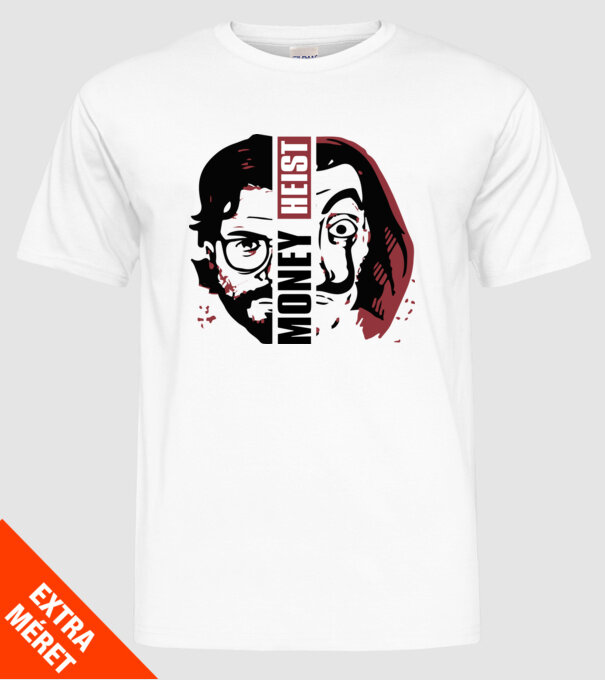 money heist professor model alb pe tricou