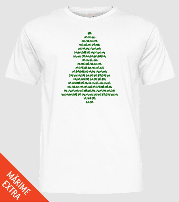 motorbike christtmas tree model alb pe tricou