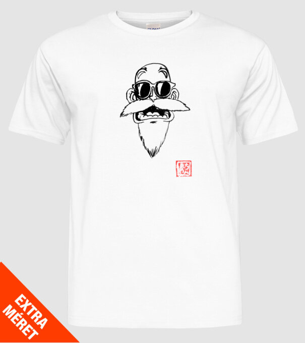 muten roshi art model alb pe tricou