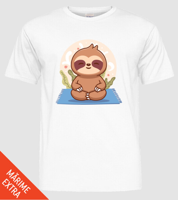 Namaste model alb pe tricou