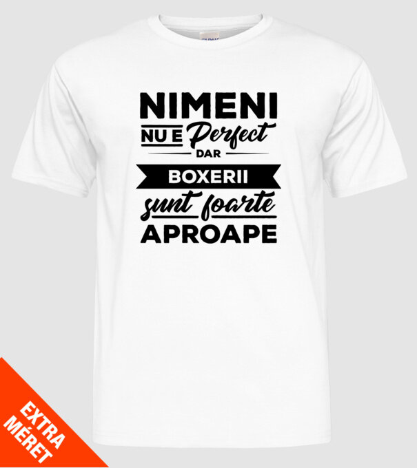 nimeni nu e perfect, dar boxerii sunt foarte aproape model alb pe tricou