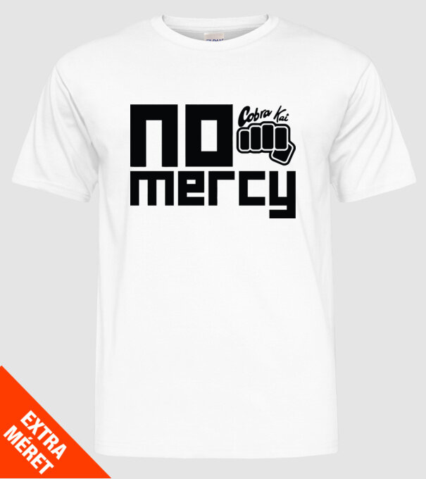No mercy cobra kai model alb pe tricou