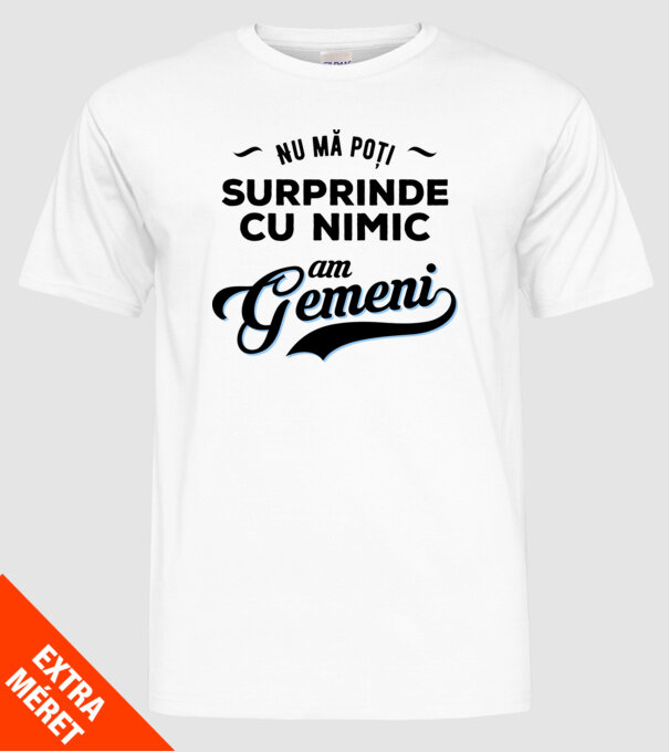 Nu mă poți surprinde cu nimic, am gemeni model alb pe tricou