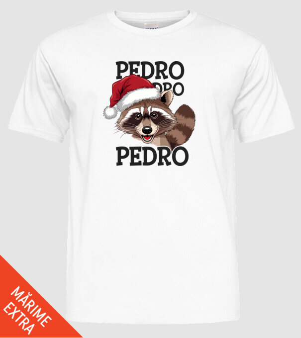 Pedro pedro xmas model alb pe tricou