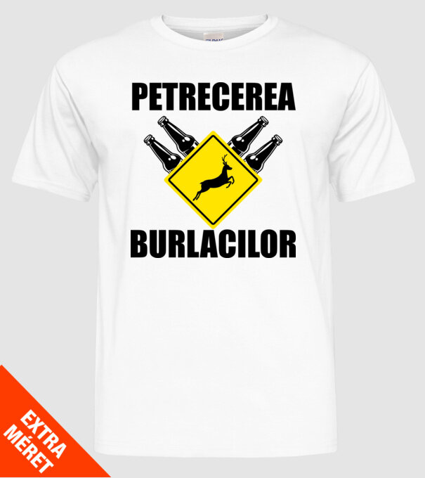 petrecerea burlacilor model alb pe tricou