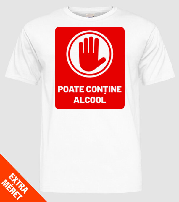 poate conține alcool model alb pe tricou