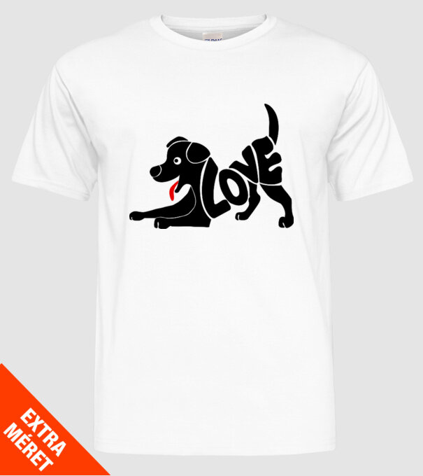 Puppy love model alb pe tricou
