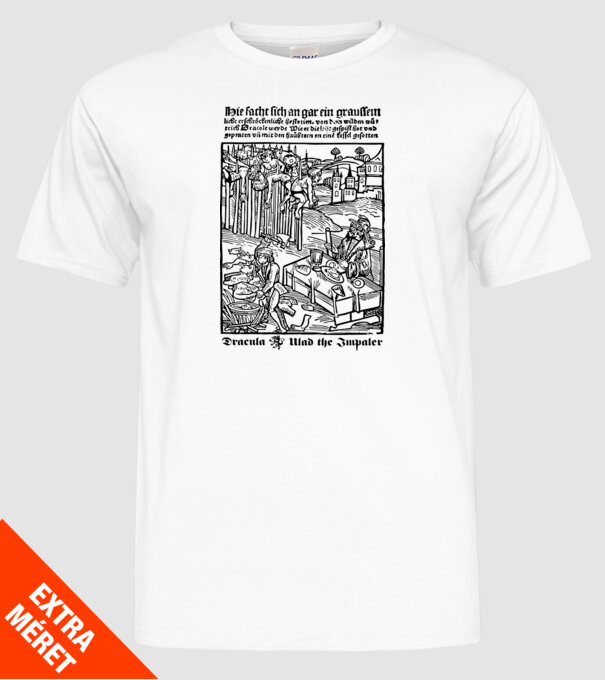 România dracula dark model alb pe tricou