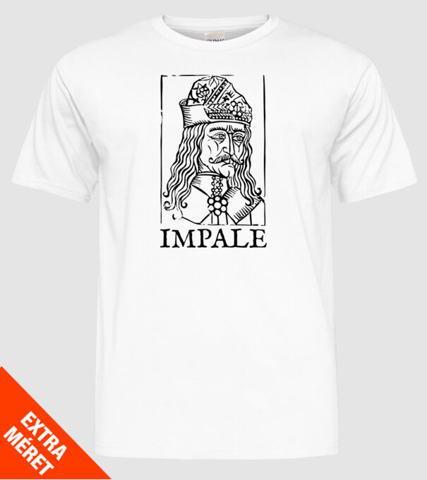 România dracula impale model alb pe tricou