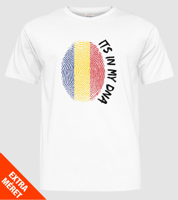 România fingerprint model alb pe tricou