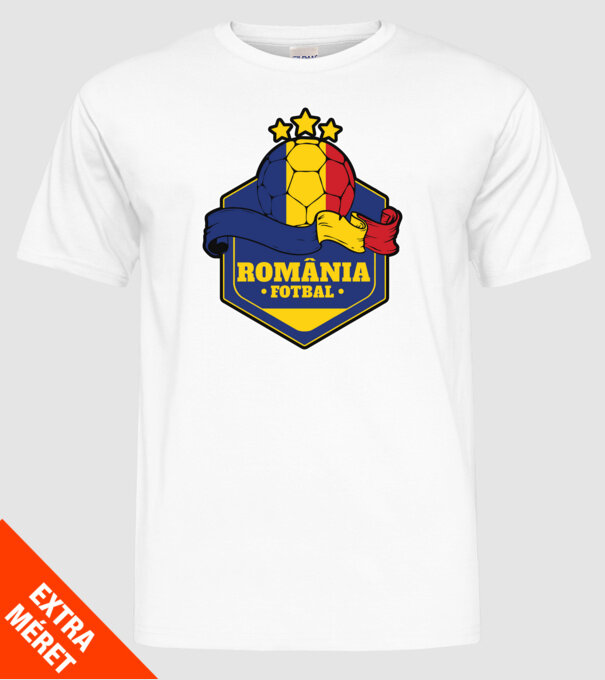 România Fotbal model alb pe tricou