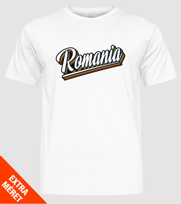 România retro model alb pe tricou