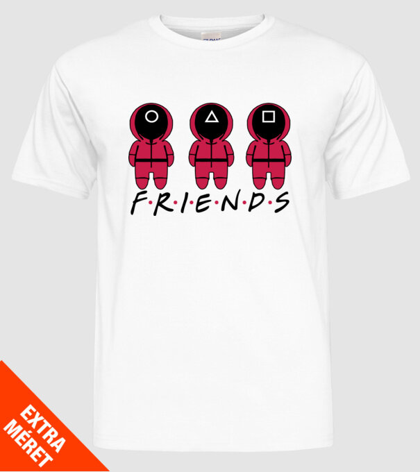 squid game friends model alb pe tricou