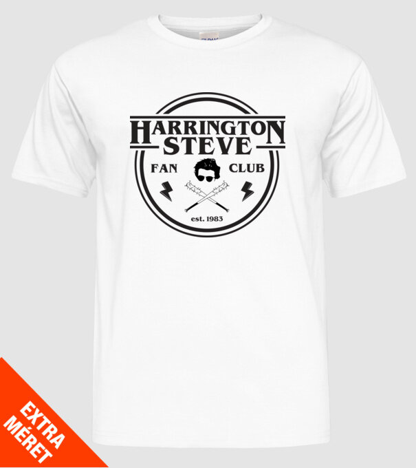steve harrington fan club est 1983 model alb pe tricou