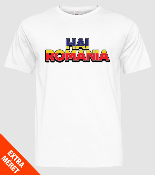 Subtitlu Hai Romania model alb pe tricou