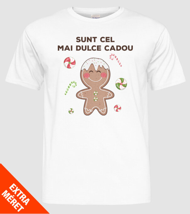 Sunt cel mai dulce cadou model alb pe tricou