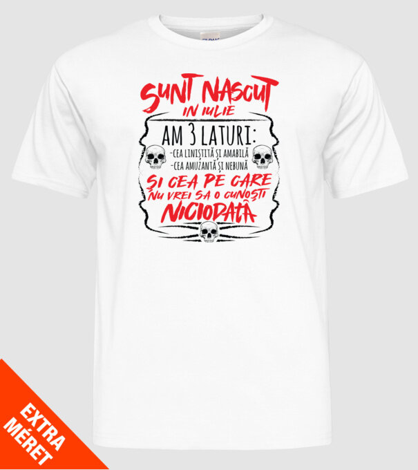 Sunt născut în iunie, am 3 laturi model alb pe tricou