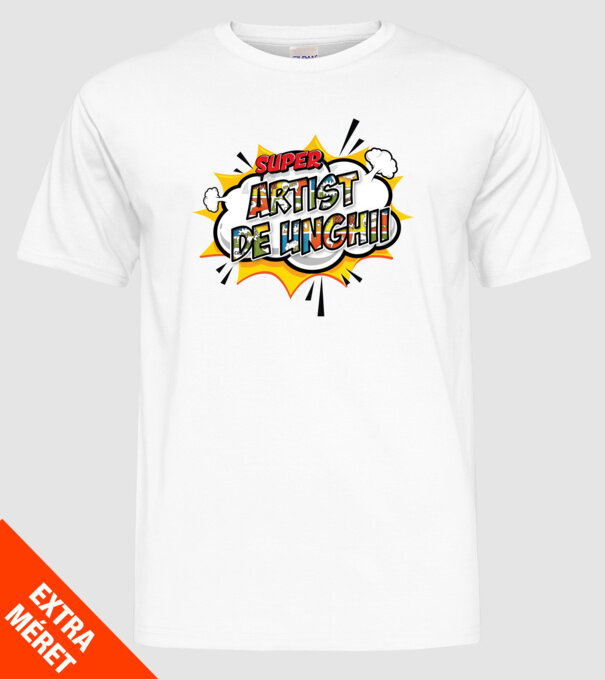 Super Artist de unghii model alb pe tricou