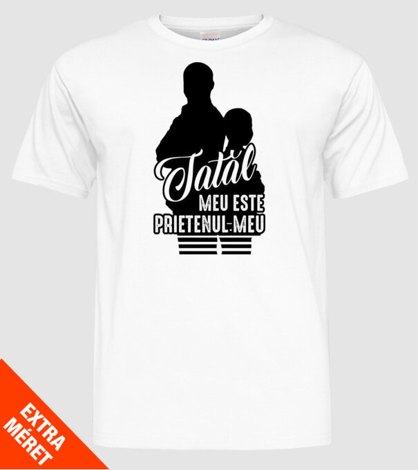 tatăl meu este prietenul meu model alb pe tricou