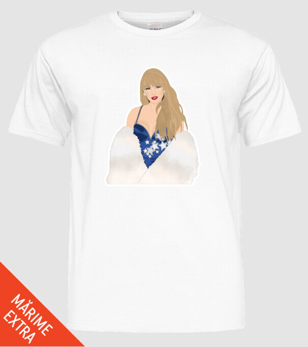 Taylor Swift blue model alb pe tricou