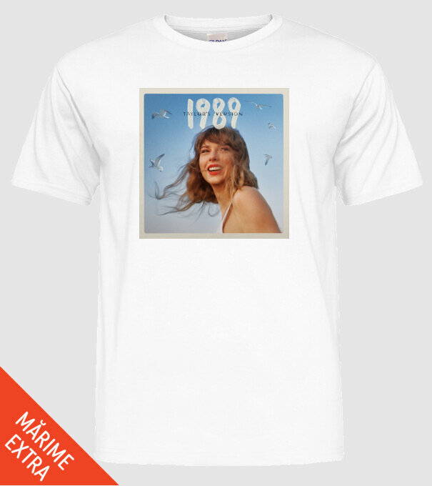 Taylor Swift cover model alb pe tricou