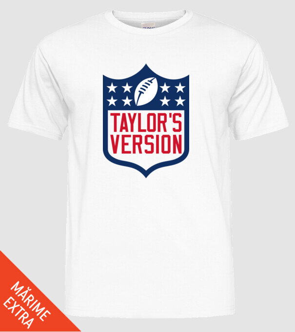 Taylor Swift football logo model alb pe tricou