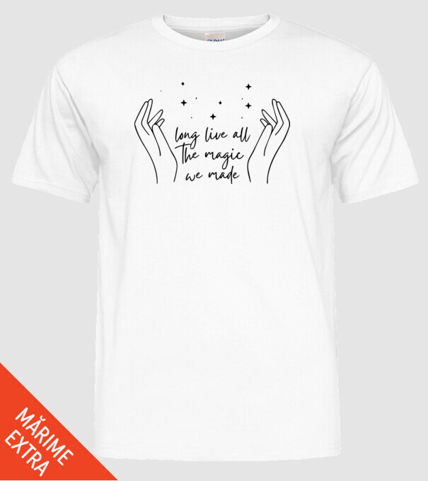 Taylor Swift long live all the magic we made model alb pe tricou