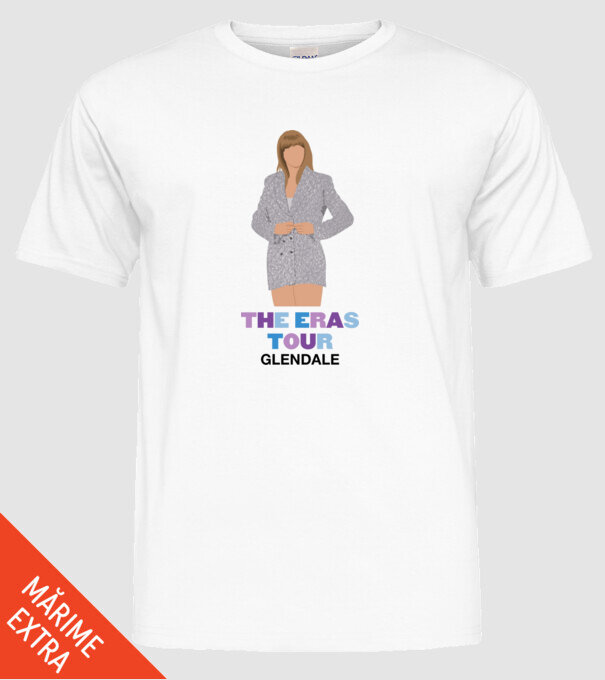 Taylor Swift The Eras Tour Glendale 2 model alb pe tricou