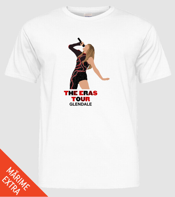 Taylor Swift The Eras Tour Glendale model alb pe tricou